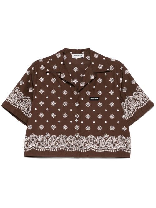 Bandana Print Shirt MIU MIU | MK192516Z4F0324